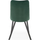 Krzesło welurowe pikowane do jadalni K450 ciemno zielone marki Halmar