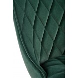 Krzesło welurowe pikowane do jadalni K450 ciemno zielone marki Halmar