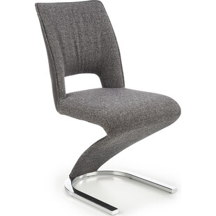Krzesło tapicerowane nowoczesne na płozie K441 popielaty/czarny marki Halmar