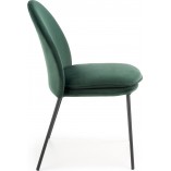 Stylowe krzesło welurowe do jadalni K443 ciemne zielone marki Halmar