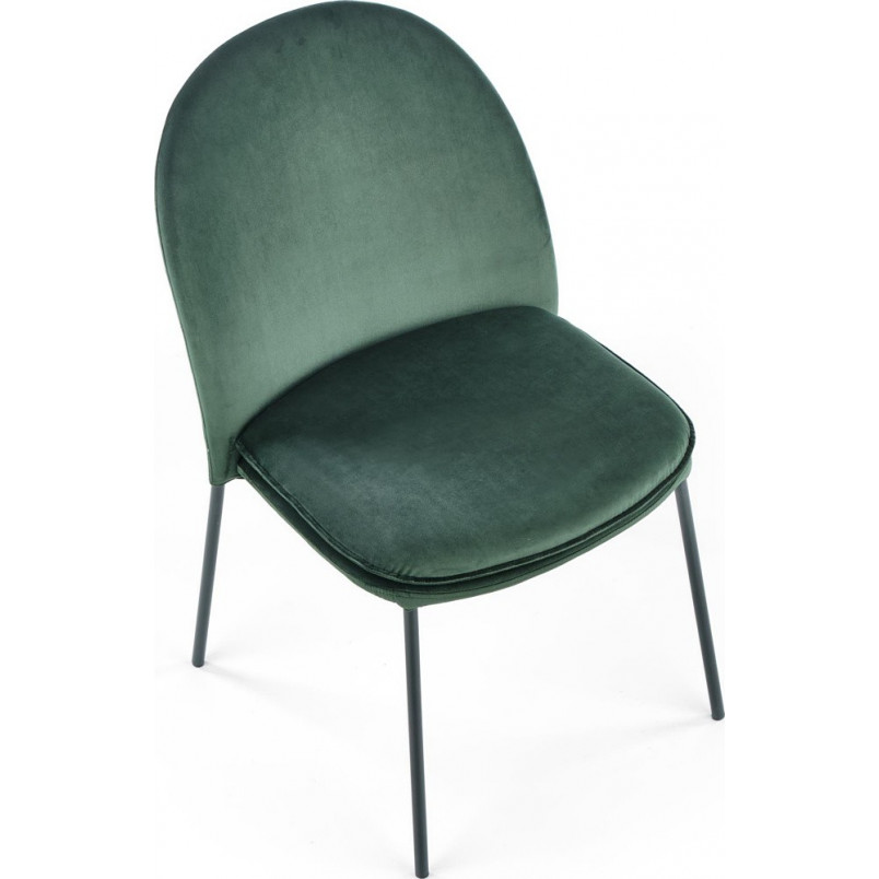 Stylowe krzesło welurowe do jadalni K443 ciemne zielone marki Halmar