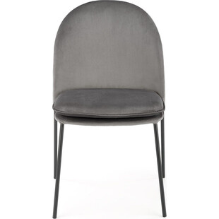 Stylowe krzesło welurowe do jadalni K443 szare marki Halmar