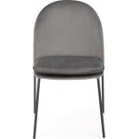 Stylowe krzesło welurowe do jadalni K443 szare marki Halmar
