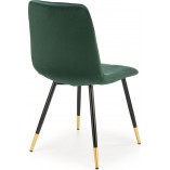 Krzesło welurowe pikowane glamour K438 zielone marki Halmar