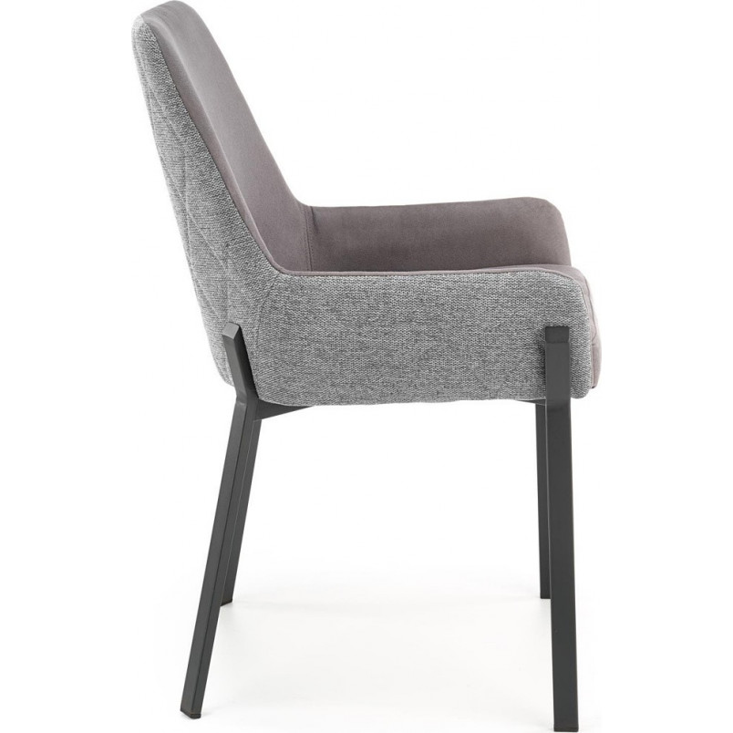 Krzesło tapicerowane fotelowe K439 ciemny popiel/popiel marki Halmar