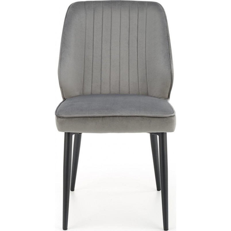 Nowoczesne krzesło welurowe do jadalni K432 szare marki Halmar