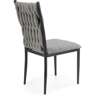 Krzesło tapicerowane z pikowanym oparciem K435 szare marki Halmar