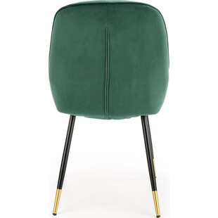 Krzesło welurowe glamour z pikowanym oparciem K437 zielone marki Halmar
