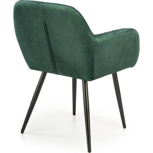 Wygodne krzesło welurowe fotelowe K429 zielone marki Halmar