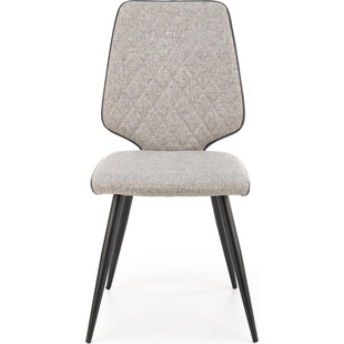 Nowoczesne krzesło tapicerowane pikowane K424 szaro-czarne marki Halmar