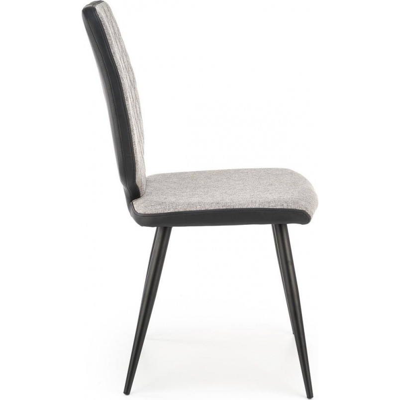 Nowoczesne krzesło tapicerowane pikowane K424 szaro-czarne marki Halmar