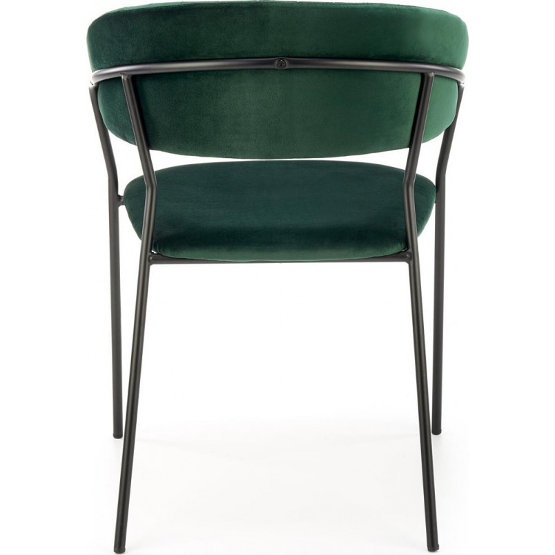 Krzesło welurowe muszelka z podłokietnikami K426 zielone marki Halmar