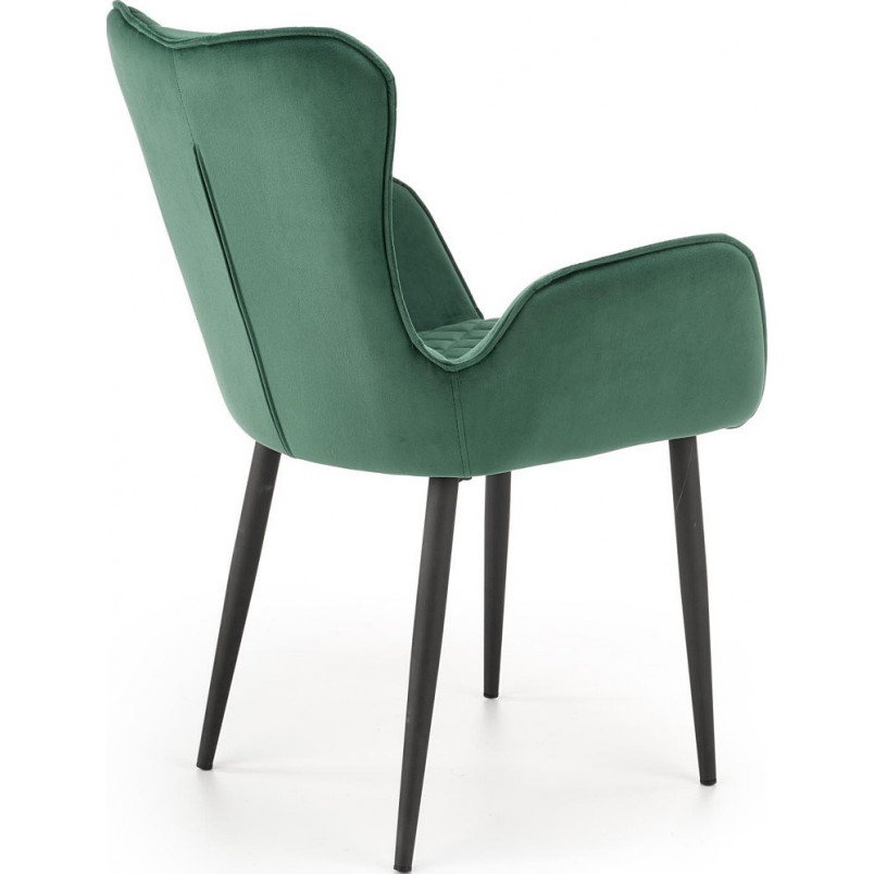 Nowoczesne krzesło welurowe fotelowe K427 zielone marki Halmar
