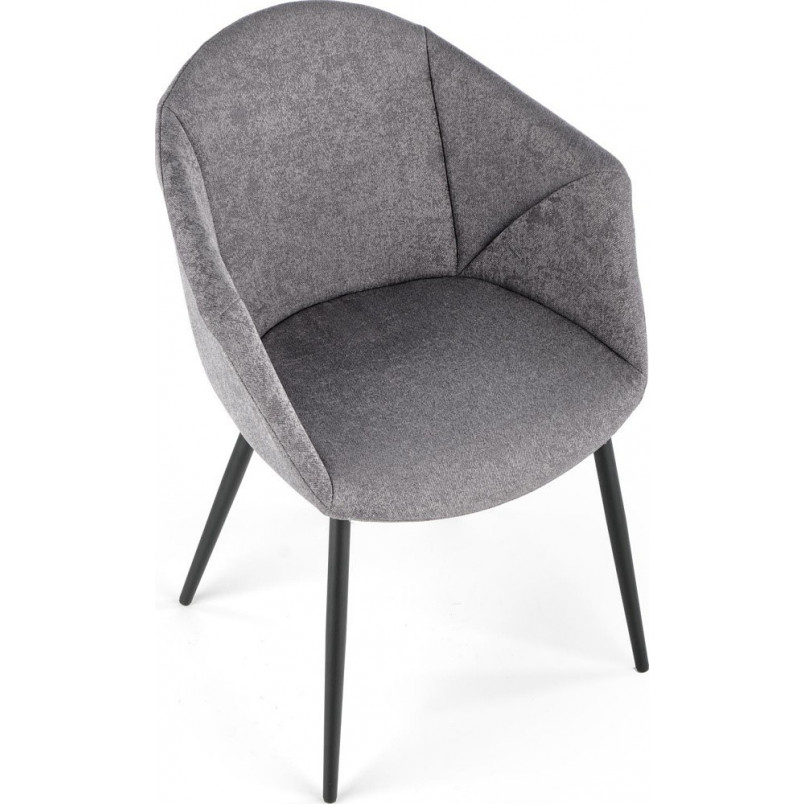 Krzesło tapicerowane kubełkowe K420 szare marki Halmar