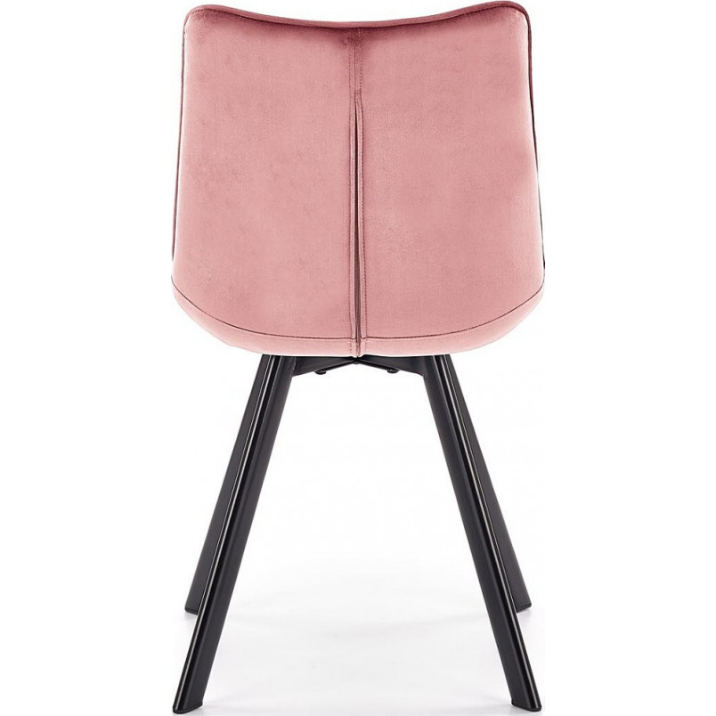 Krzesło welurowe pikowane K332 różowe marki Halmar