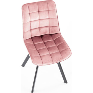 Krzesło welurowe pikowane K332 różowe marki Halmar