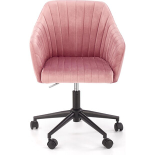 Krzesło do biurka dla dziewczynki Fresco Velvet różowe marki Halmar