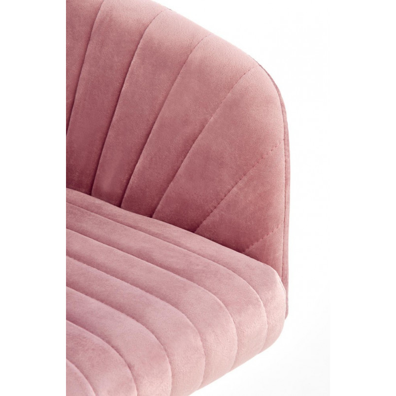 Krzesło do biurka dla dziewczynki Fresco Velvet różowe marki Halmar