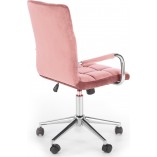 Krzesło do biurka dla dziewczynki Gonzo IV Velvet różowe marki Halmar
