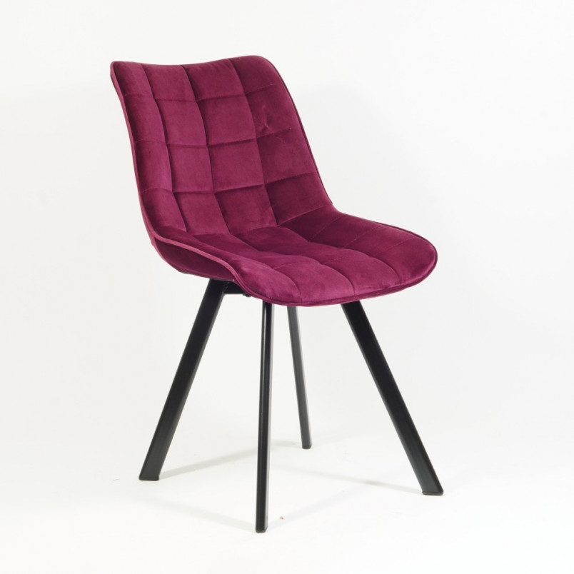 Krzesło welurowe pikowane K332 bordowe marki Halmar