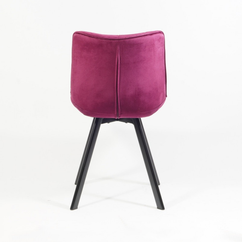 Krzesło welurowe pikowane K332 bordowe marki Halmar
