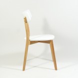 Krzesło drewniane skandynawskie Mosso białe marki Signal