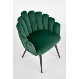 Krzesło welurowe z podłokietnikami K410 Velvet zielone marki Halmar