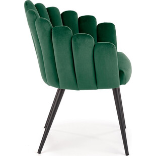 Krzesło welurowe z podłokietnikami K410 Velvet zielone marki Halmar
