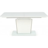 Stół rozkładany nowoczesny na jednej nodze Bonari 160x90 biały marki Halmar