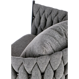 Fotel tapicerowany z poduszką do toaletki Avatar szary marki Halmar