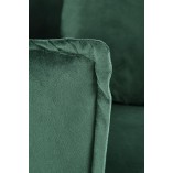Fotel welurowy ze złotymi nogami i poduszkami Almond zielony marki Halmar