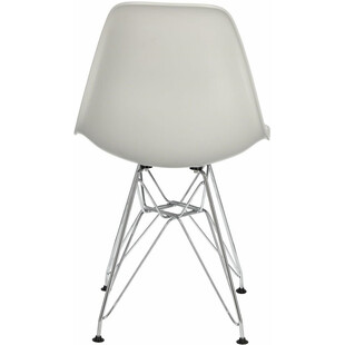 Krzesło z tworzywa P016 PP jasny szary/chrom marki D2.Design