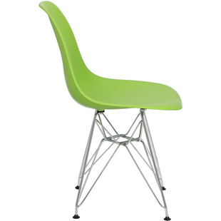 Krzesło z tworzywa P016 PP zielony/chrom marki D2.Design