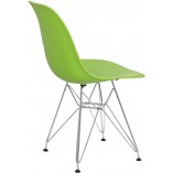 Krzesło z tworzywa P016 PP zielony/chrom marki D2.Design