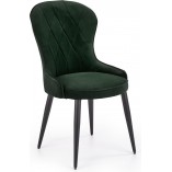 Krzesło welurowe pikowane K366 ciemno zielone marki Halmar
