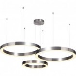 Duża nowoczesna lampa wiszące okręgi Circles Nickel 40+60+60 nikiel marki Step Into Design
