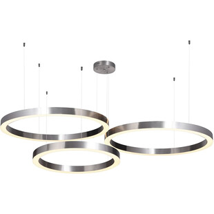 Duża nowoczesna lampa wiszące okręgi Circles Nickel 40+80+80 nikiel marki Step Into Design