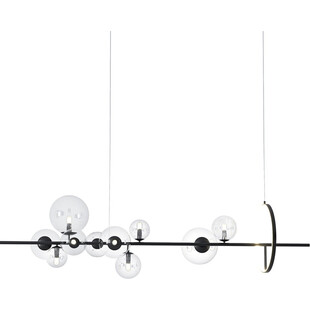 Podłużna lampa wisząca szklane kule Orion Long 90 czarna marki Step Into Design