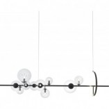 Podłużna lampa wisząca szklane kule Orion Long 90 czarna marki Step Into Design