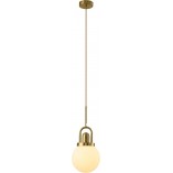 Mała lampa wisząca szklana glamour Pearl biało-złota Step Into Design
