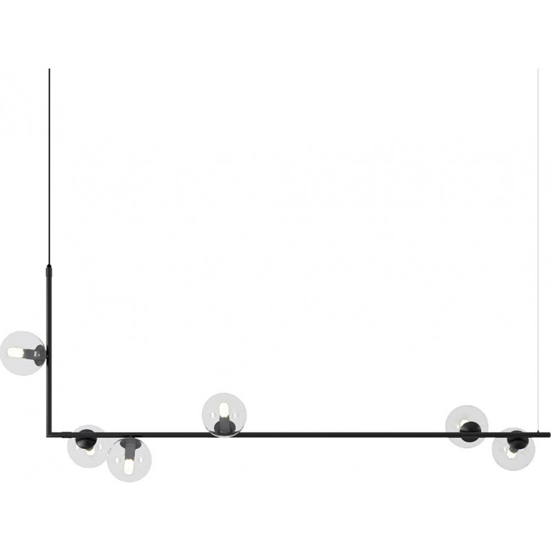 Lampa wisząca szklane kule nad stół Simply 90 przezroczysto-czarna marki Step Into Design