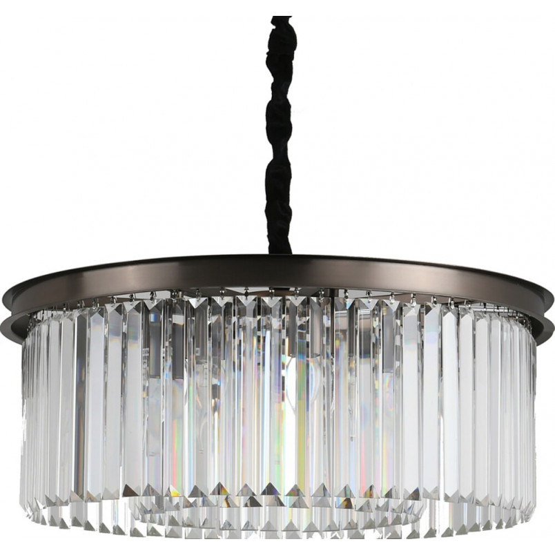 Lampa wisząca kryształowa w stylu hampton Sparkle Round 60 antracytowa marki Step Into Design
