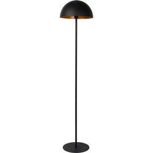 Nowoczesna lampa podłogowa do salonu Siemon czarna marki Lucide