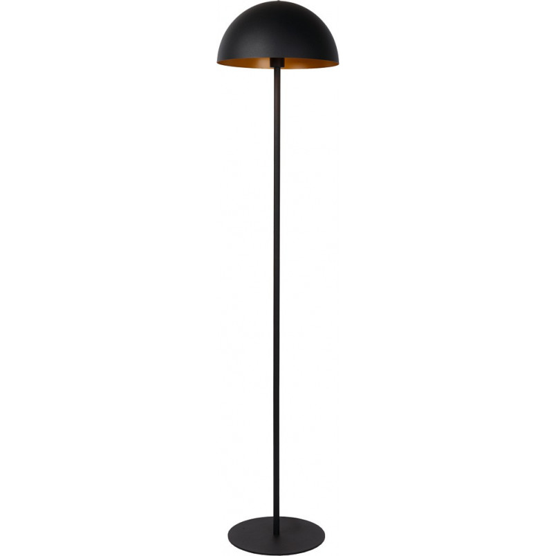 Nowoczesna lampa podłogowa do salonu Siemon czarna marki Lucide