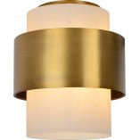 Lampa stołowa szklana glamour Firmin opal/mosiądz marki Lucide