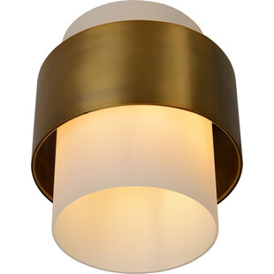 Lampa stołowa szklana glamour Firmin opal/mosiądz marki Lucide