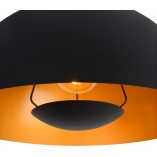 Czarna lampa wisząca półkula do salonu Siemon 40  marki Lucide