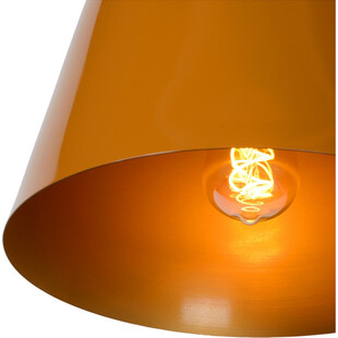 Lampa wisząca metalowa do salonu Misha 31 żółty połysk marki Lucide
