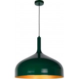 Duża lampa wisząca metalowa do salonu Rozalla 50 zielony połysk Lucide