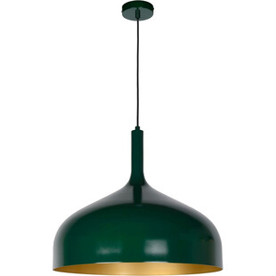 Duża lampa wisząca metalowa do salonu Rozalla 50 zielony połysk Lucide